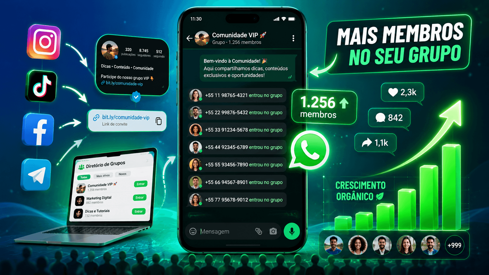 Como divulgar seu grupo de WhatsApp de graça (e quando vale pagar por destaque)
