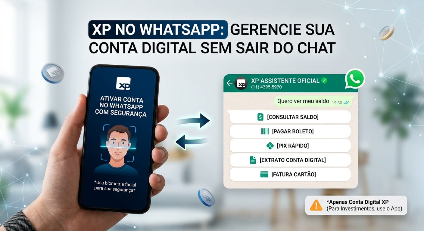 XP lança assistente no WhatsApp para transferências e pagamentos