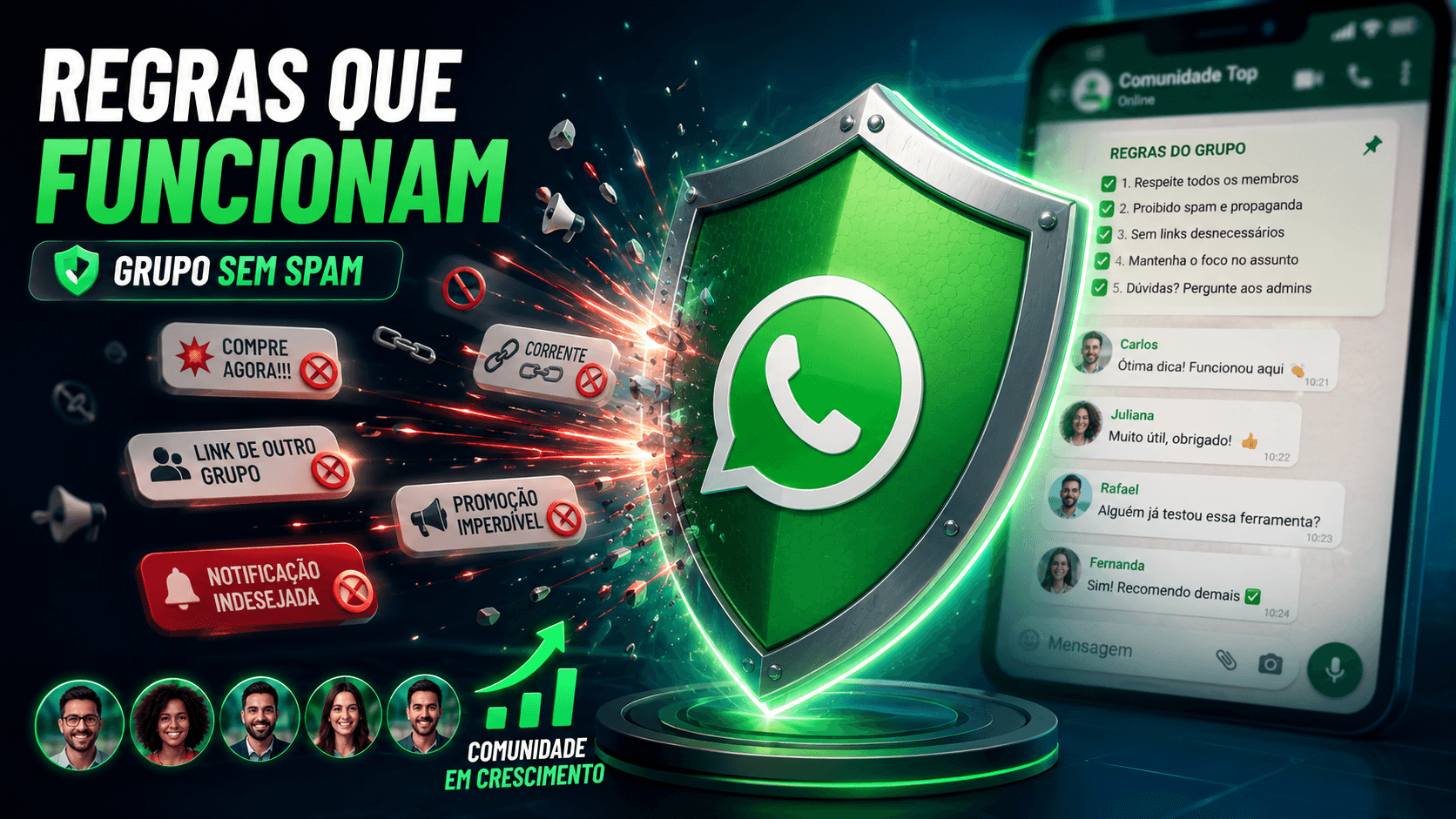 Como manter um grupo de WhatsApp ativo sem virar bagunça: regras que funcionam